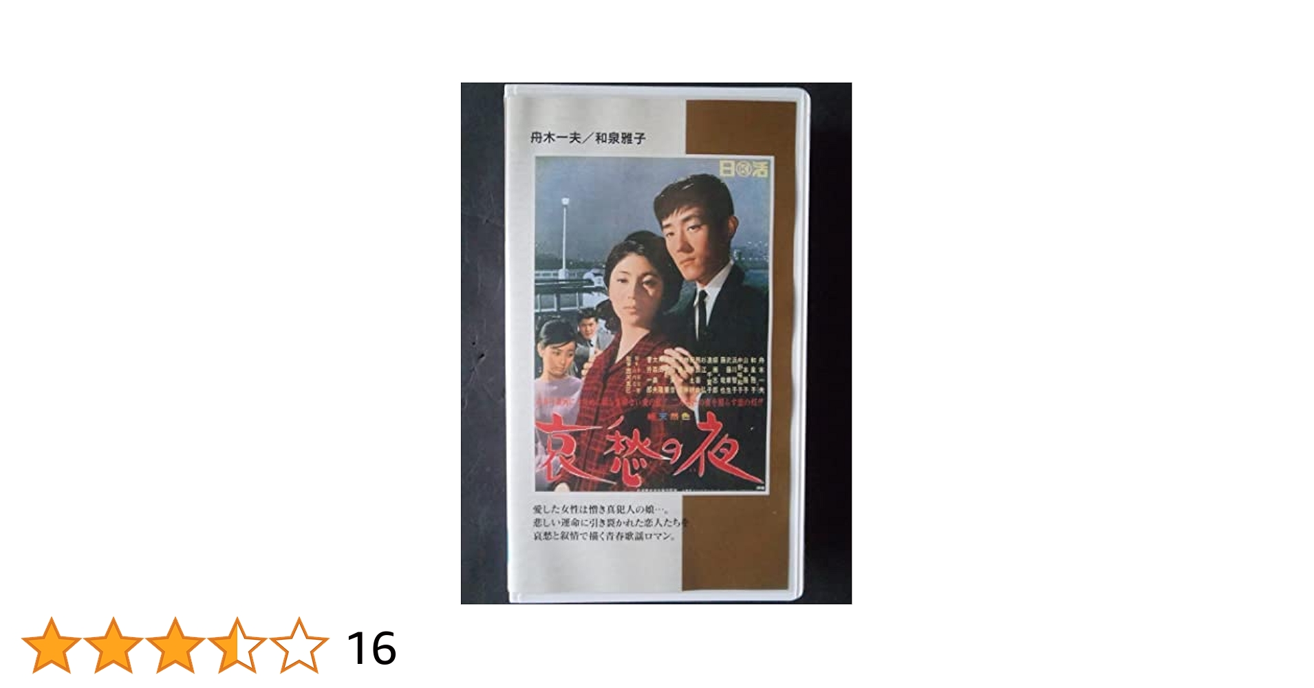 Amazon.co.jp: 哀愁の夜 [VHS] : 舟木一夫, 和泉雅子, 西河克己